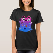 T-shirt Space Cat Kitten Science Nerd Galaxy Kitty (Devant)