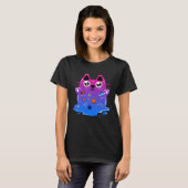 T-shirt Space Cat Kitten Science Nerd Galaxy Kitty (Devant entier)