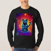 T-shirt Space Cat Kitty Kitten In Cat Style 1 (Devant)