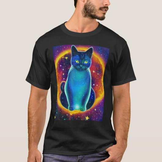 T-shirt Space Cat Kitty Kitten In Cat Style 5 (Devant)