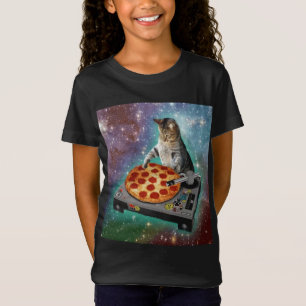 T-Shirt Space Cat Meme Galaxy Universe Pizza Kitty Kitten