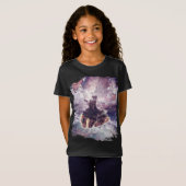 T-Shirt Space Cat Riding Turtle Unicorn - Pizza & Taco (Devant entier)