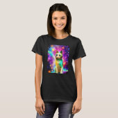 T-shirt Space Chat Kitty Kitten En Style Chat 12 (Devant entier)