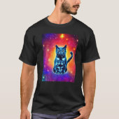 T-shirt Space Chat Kitty Kitten Kitten Style Chat 1 (Devant)