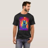 T-shirt Space Chat Kitty Kitten Kitten Style Chat 1 (Devant entier)