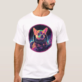 T-shirt Space Chihuahua Chien Maman Papa Chihuahua T Chemi