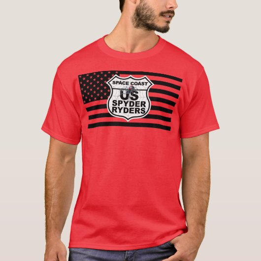 T-shirt Space Coast Chapter - Black Flag & Logo (Devant)