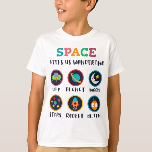 T-shirt Space keeps us wondering (Devant)