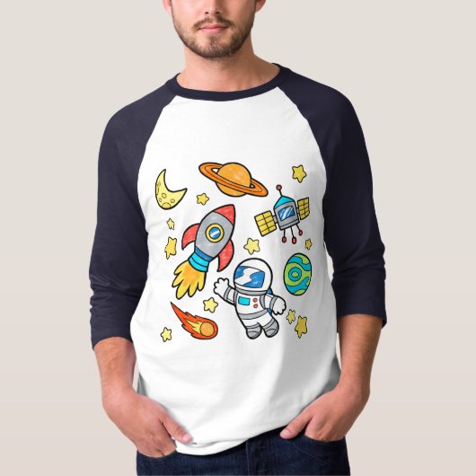 T-shirt Space Kid baseball shirt (Devant)