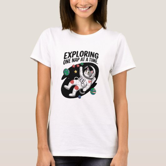 T-shirt Space Kitty Adventure (Devant)