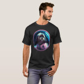 T-shirt Space Lhasa Apso Dog Mom Dad Lhasa Apso (Devant entier)