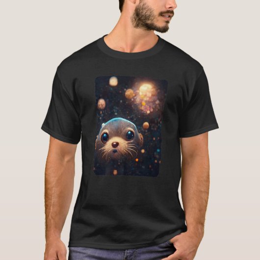 T-shirt Space Otter   Cosmic Otter Pajamas Otter Space (Devant)