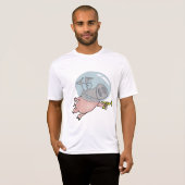 T-shirt Space Pig with Ray Gun Funny Astronaut (Devant entier)