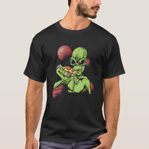 T-shirt Space Pizza Alien Ufo Lumières Création Ventilateu