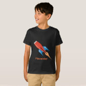 T-shirt Space Rocket Boys Nom personnalisé personnel (Devant entier)