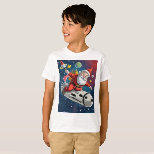T-shirt Space Santa Claus (Devant entier)