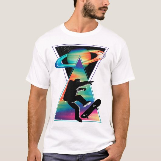 T-shirt Space skateboarding (Devant)
