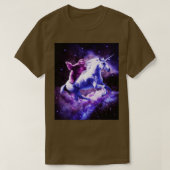 T-shirt Space Sloth Riding Sur Unicorn (Design devant)
