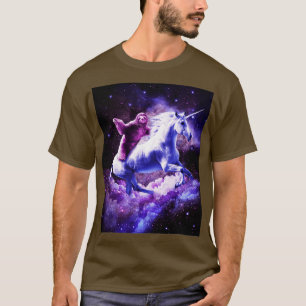 T-shirt Space Sloth Riding Sur Unicorn