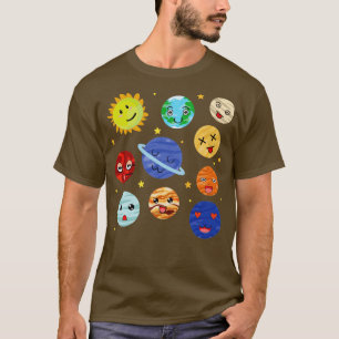 T-shirt Space Solar System Cute Planets Astronomy