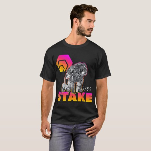 T-shirt Space Staker | Futuristic Crypto Astronaut (Devant entier)