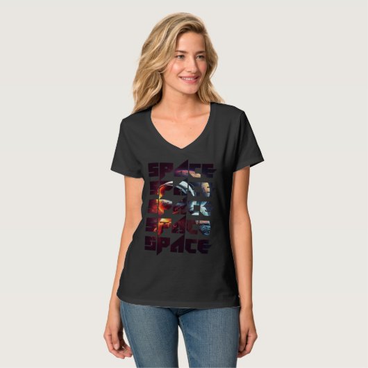 T-shirt Space Text Solar System Galactic Astro Space Enthu (Devant entier)