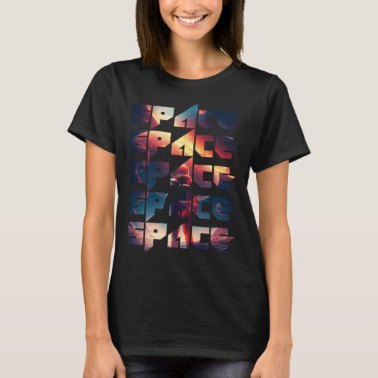 T-shirt Space Text Solar System Galactic Astro Space Enthu (Devant)