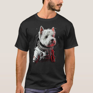 T-shirt Space West Highland White Terrier on Galaxy Astron