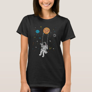 T-shirt Spaceman Pizza Fast Food Solar System Astronomie