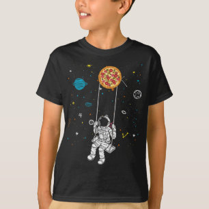T-shirt Spaceman Pizza, Funny Fast Food Solar System Astro