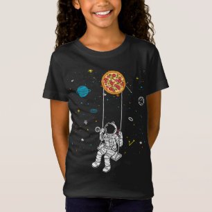 T-Shirt Spaceman Pizza, Funny Fast Food Solar System Astro