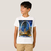 T-shirt Spacey St. Louis Skyline (Devant entier)