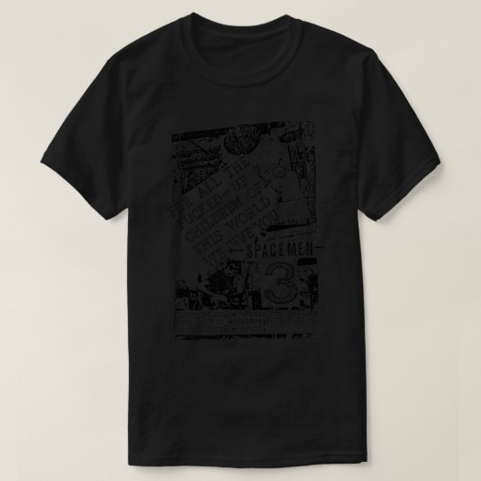T-shirt Spacity 3 Psych Rock Distressed Flyer Design3 (Design devant)