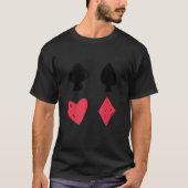 T-shirt Spades Clubs Coeurs Diamonds Card Jeu (Devant)