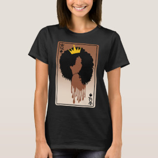 T-shirt Spades Queen Card Afro American Black History Mont