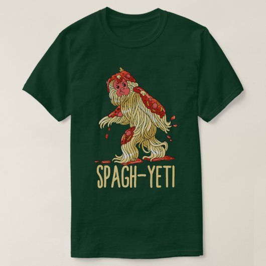 T-shirt SpagYeti Spaghetti Spagyeti Funny Ramen Noodle Pas (Design devant)