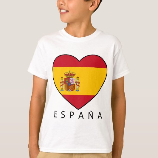 T-shirt Spain heart with black ESPANA (Devant)
