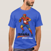 T-shirt Spain National Gridiron Football Dynamic Action  (Devant)