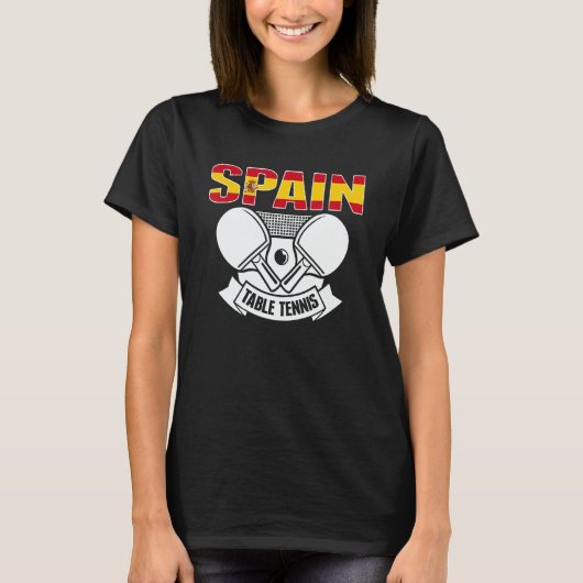 T-shirt Spain Ping Pong   Spanish Table Tennis Team Suppor (Devant)