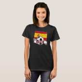 T-shirt Spain SOCCER BALL AND FLAG DISTRESSED (Devant entier)