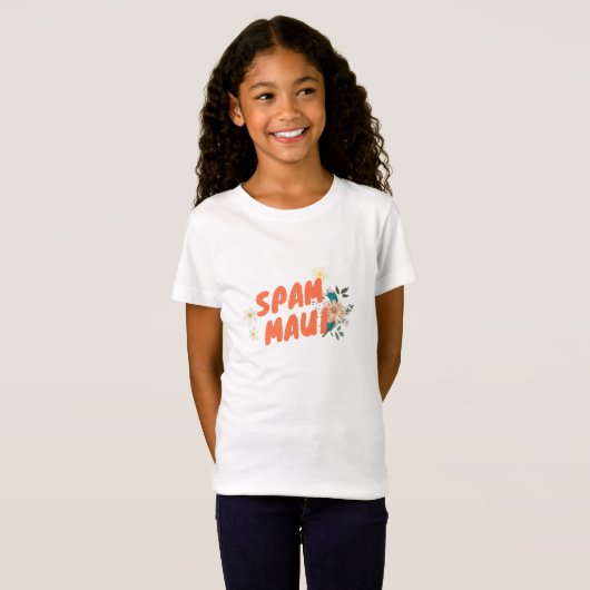 T-Shirt Spam Maui avec fleurs | Musubi Maui (Devant entier)