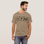 T-shirt Spam (S-P-Am) Éléments Périodiques Orthographe (Devant entier)