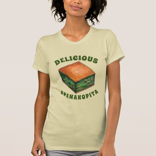T-shirt Spanakopita Grec Alimentation Spinach Feta Phyllo (Devant)