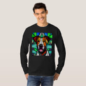 T-shirt Spaniel Breton - Vitrail Coloré Premium_ (Devant entier)