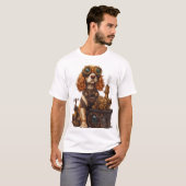 T-shirt Spaniel Steampunk � Inventeur de chien victorien (Devant entier)