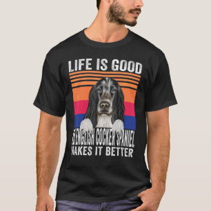 T-shirt Spaniels Cocker Anglais Rend Votre Vie Bonne Vinta