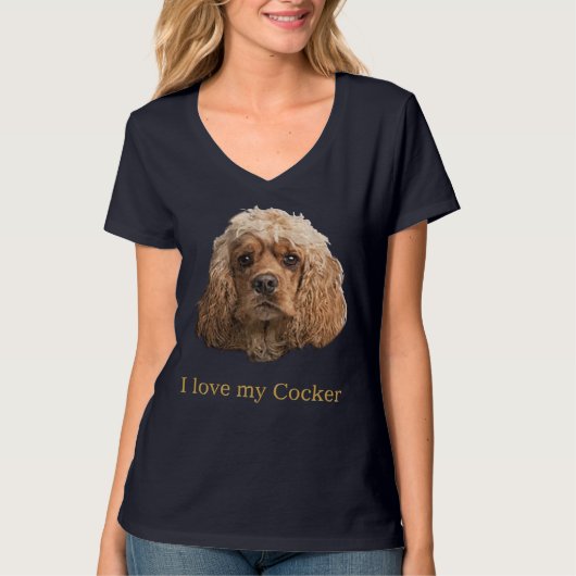T-shirt spaniers cocker (Devant)