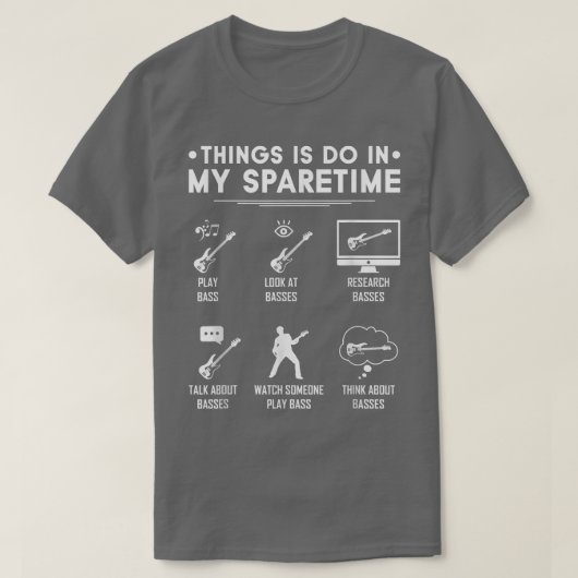 T-shirt Sparetime Bassists  (Design devant)