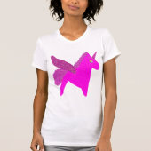 T-shirt Sparkly fuchsia unicorn glitter pegasus (Devant)