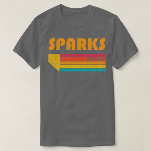 T-shirt Sparks Nevada Souvenir Vintage désaffecté (Design devant)